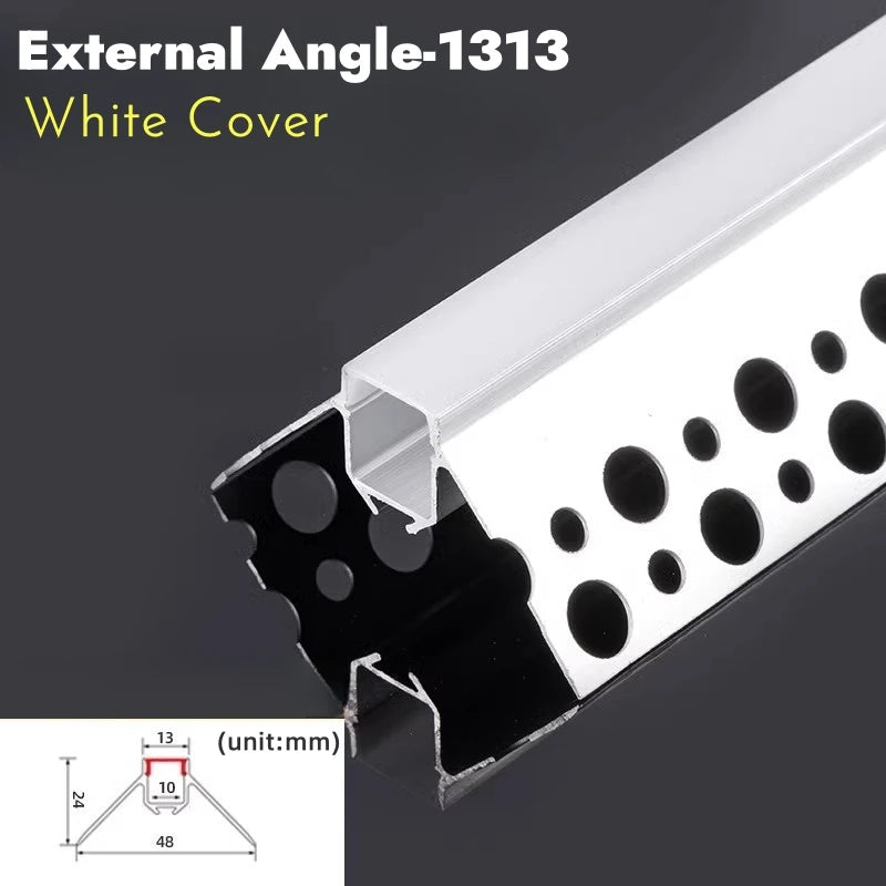 Recessed LED Aluminum Channel Profile Black Diffuser | Khelse
