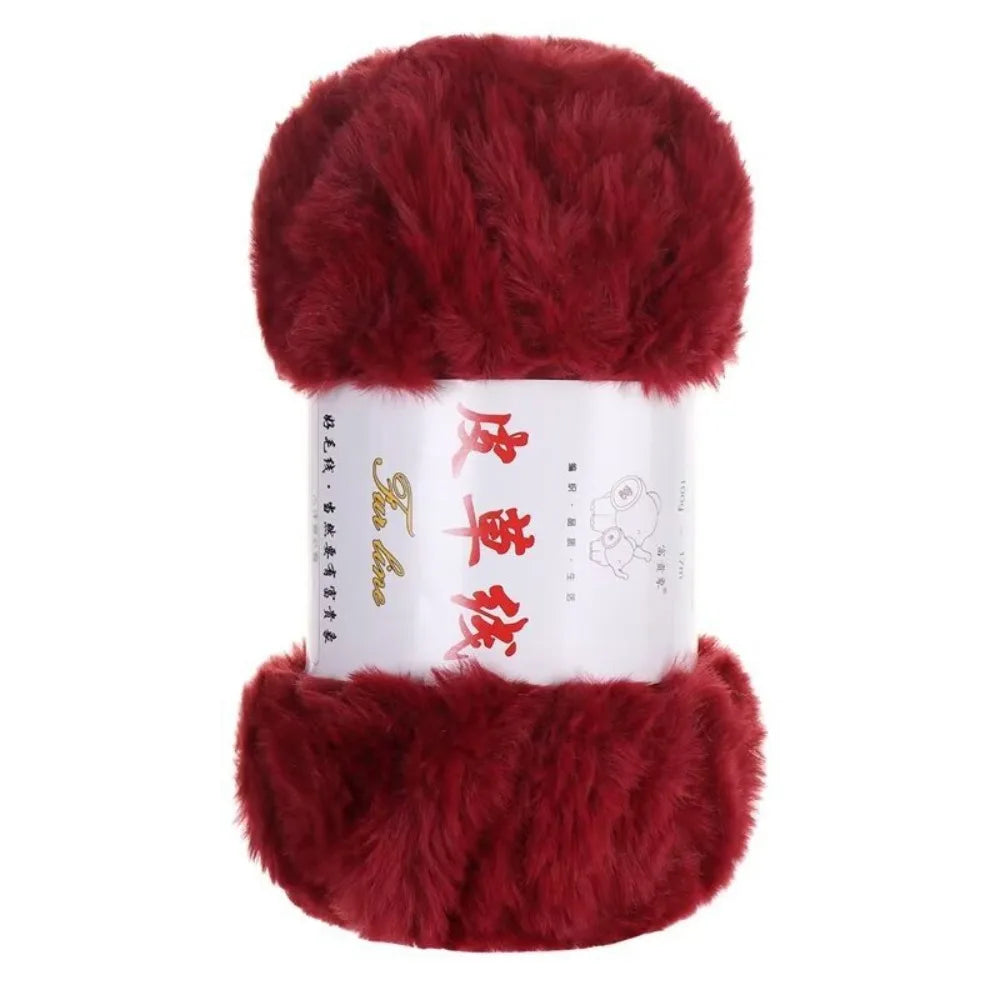 100g Faux Fur Yarn – Fluffy Chunky Anti-Pilling Knitting Yarn
