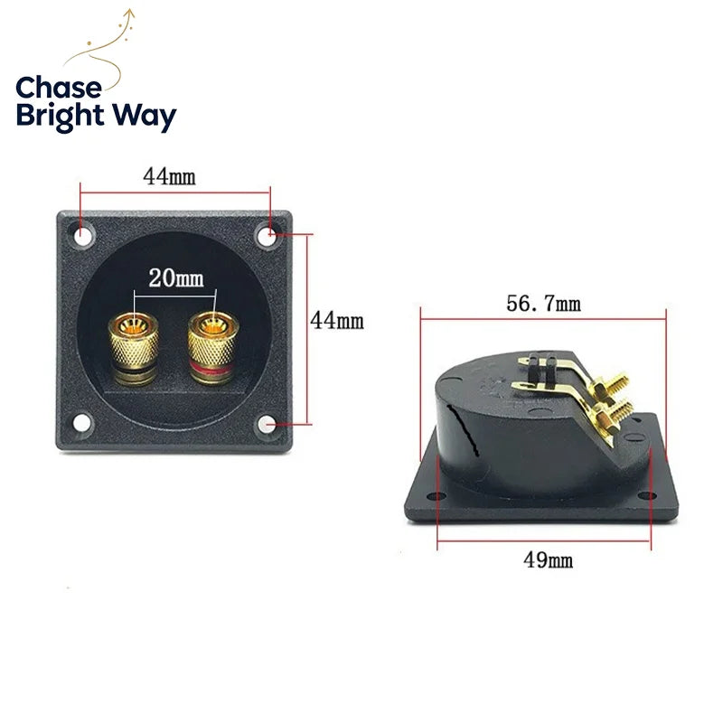 Round Spring Cup Speaker Terminal Connector – Subwoofer Plug