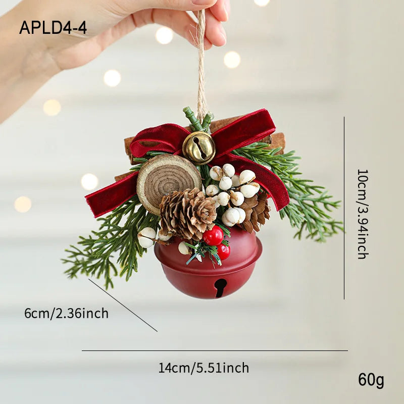 Vintage Christmas Hanging Ornaments – Bells, Antlers & Pinecones