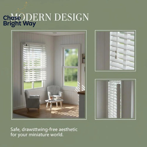 1/12 Scale Miniature Window Shutter – Dollhouse Decor Accessory