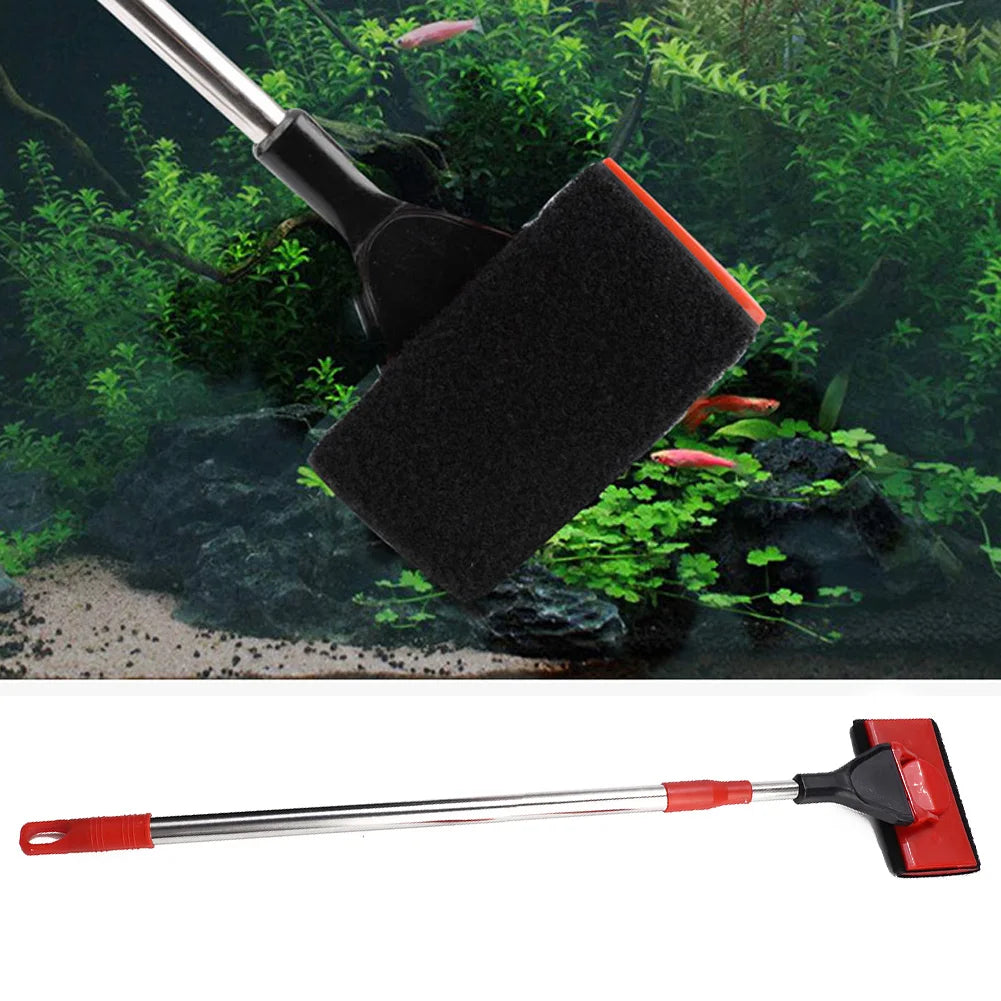 Telescopic Aquarium Cleaning Set – 3-Head Fish Tank Cleaner