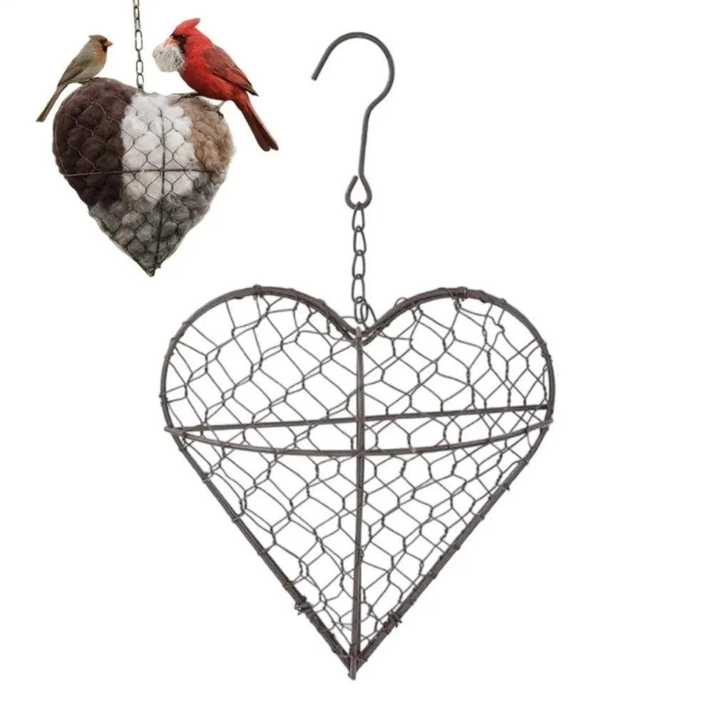 Heart-Shaped Metal Hanging Planter with Hook – Garden Basket