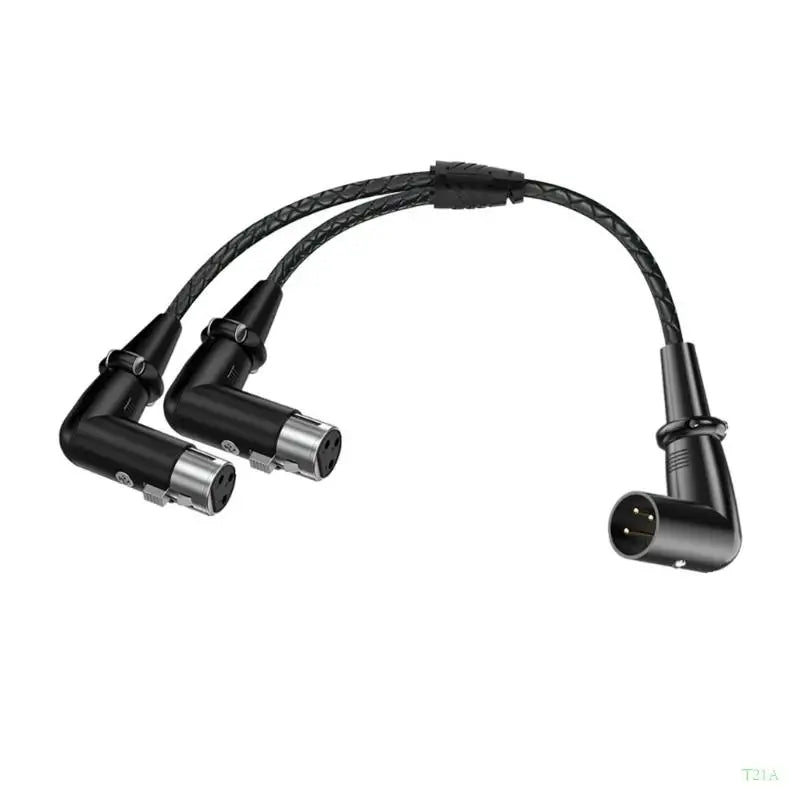 XLR Male to 2XLR Female Y Splitter Cable – Shielded 50cm