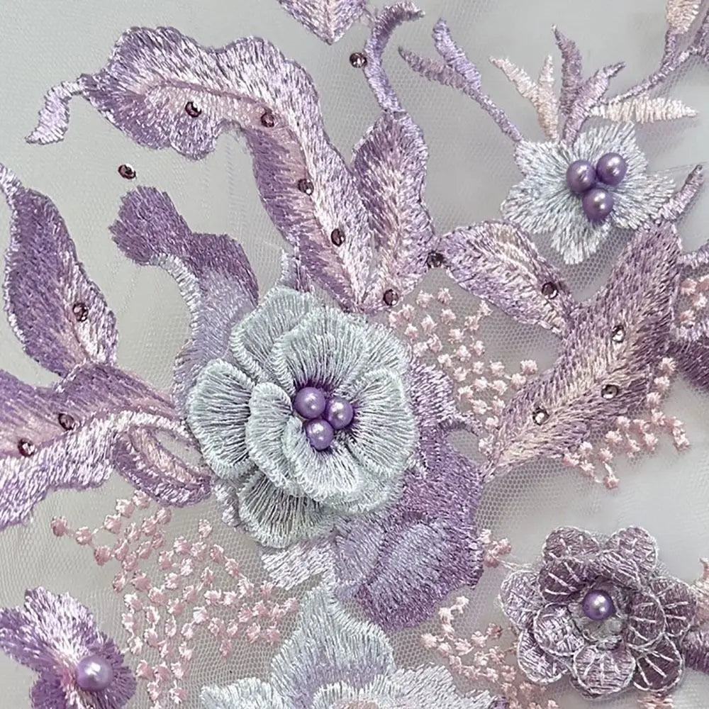 Sequin Embroidery Applique Patch – DIY Lace for Wedding Crafts