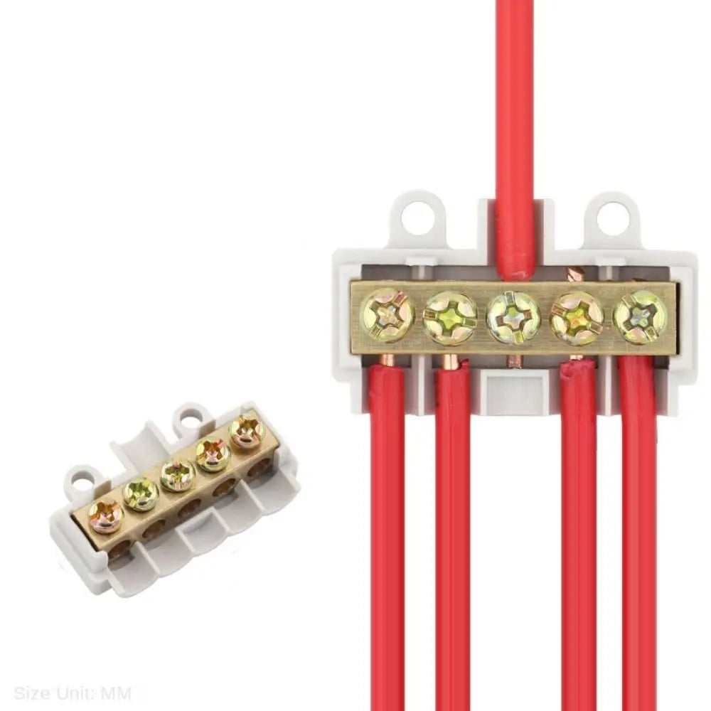 T-Type Branch Terminal Block 40A 400V Brass Wire Connector