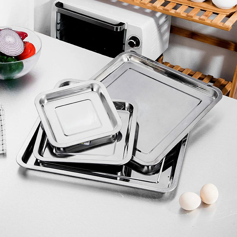 Stainless Steel Rectangle Serving Tray – BBQ & Kitchen