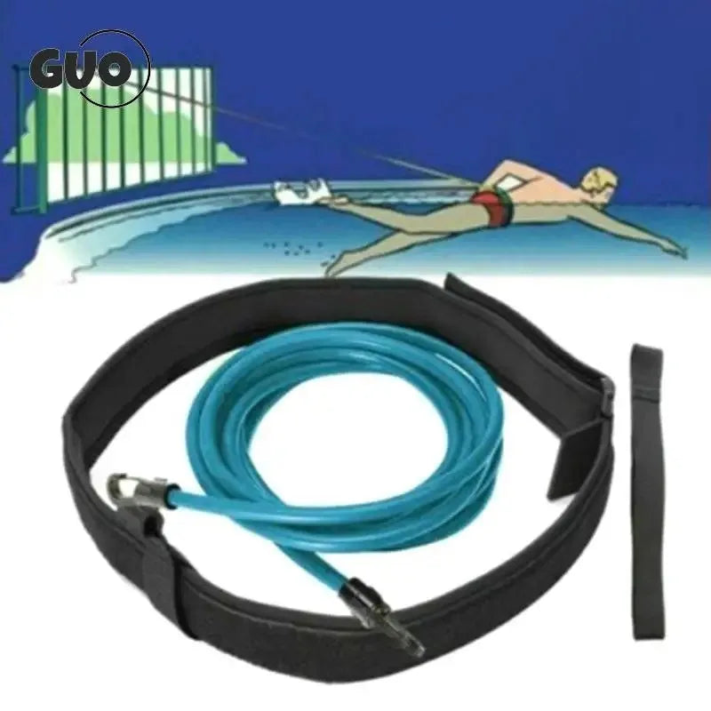 Swim Training Resistance Belt – Latex Elastic Pool Exerciser