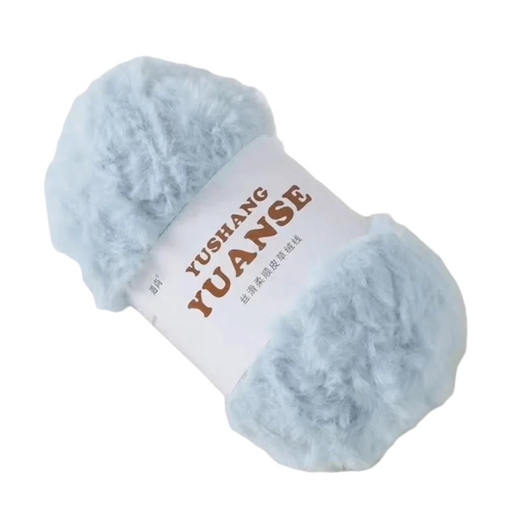 100g Faux Mink Fur Yarn – Soft Long Pile Knitting & Crochet