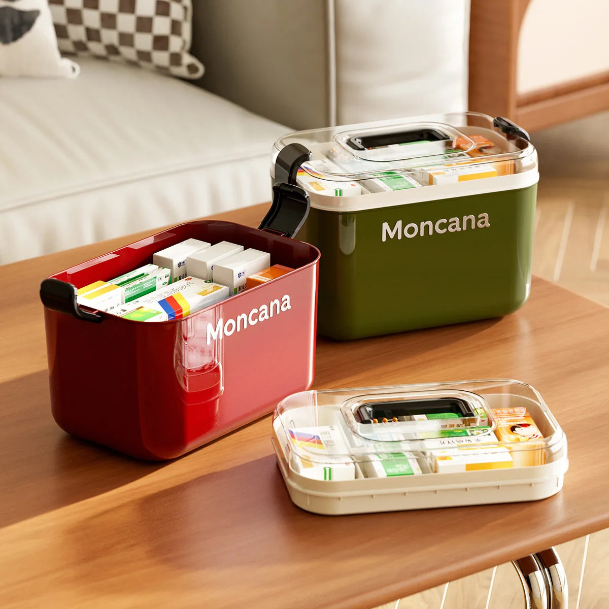 Large Portable Medicine Organizer Box with Dividers | First Aid