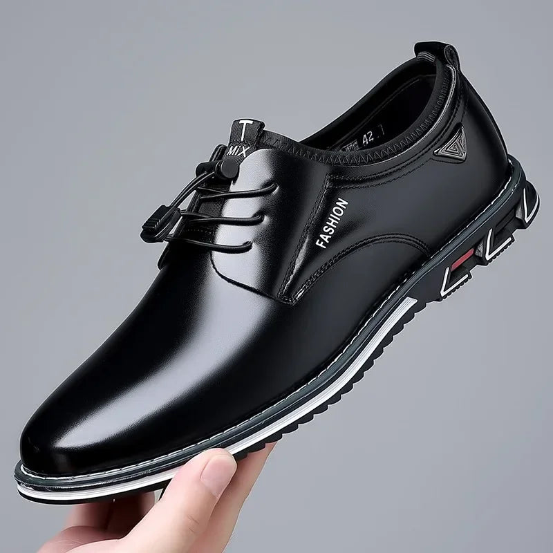 LEDP Men's Leather Slip-On Loafers | Soft Flat Driving Shoes