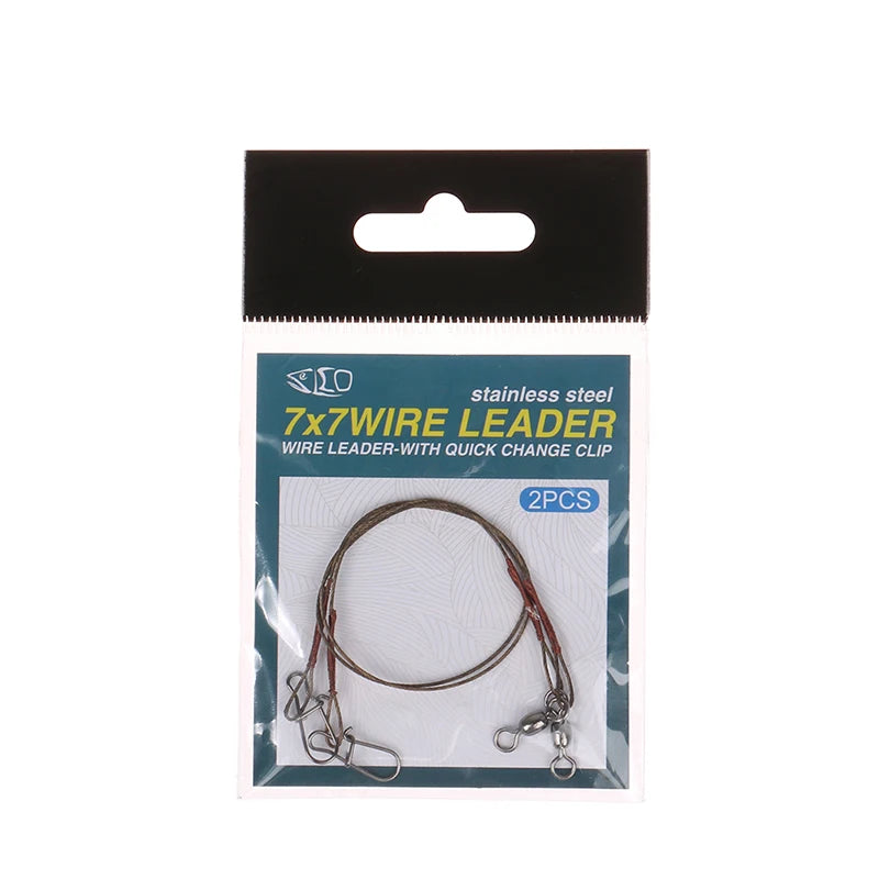 Steel & Titanium Fishing Wire Leader – Anti-Bite & Anti-Wind