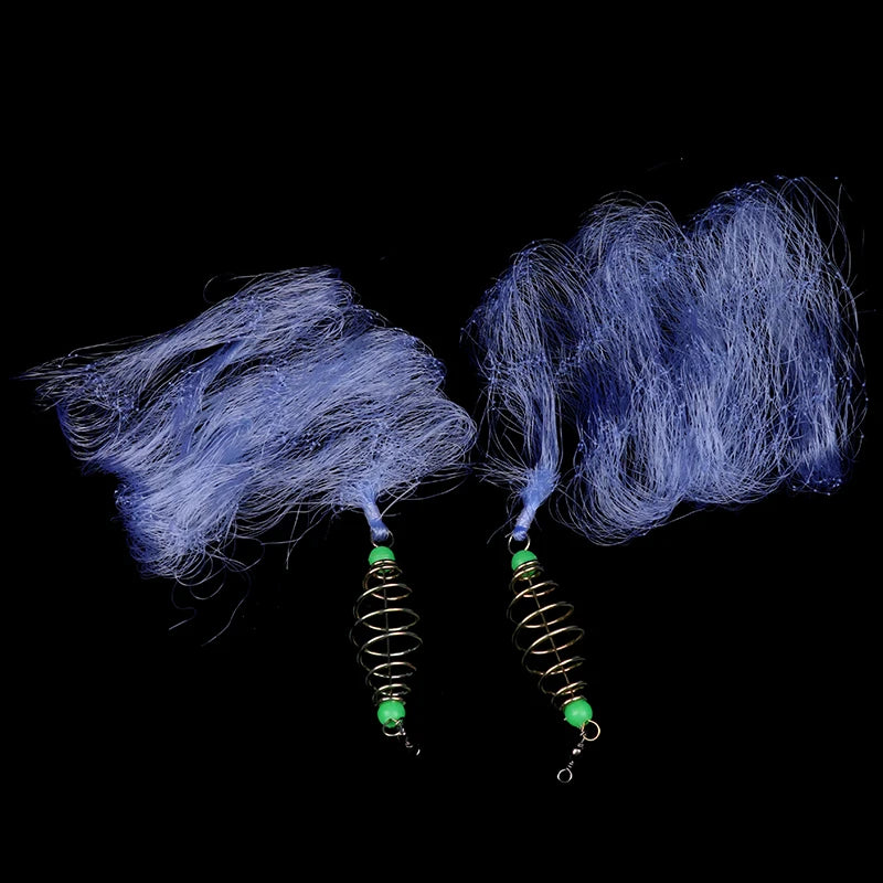 4-Pack Folding Fish Bait Spring Net with Luminous Beads