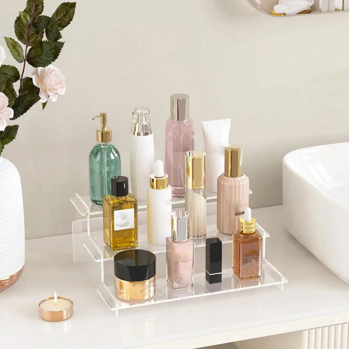 Acrylic Tiered Display Stand for Blind Box Figures | Clear Organizer