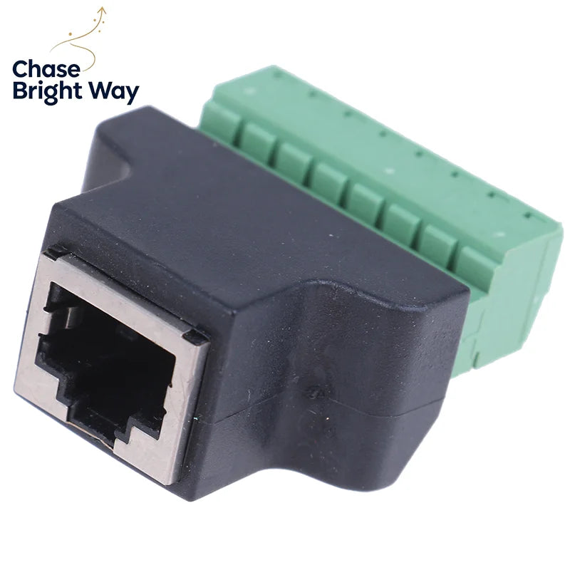 RJ45 to Screw Terminal Adapter – 8-Pin Female CCTV DVR