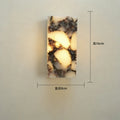White Marble LED Wall Sconce | Wabi Sabi Stone Wall Lamp