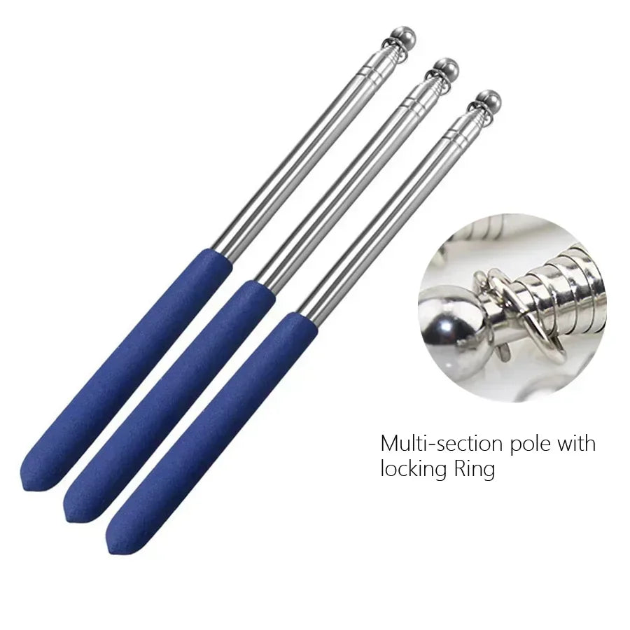 Stainless Steel Telescopic Pointer & Flagpole – 1.2m Extendable