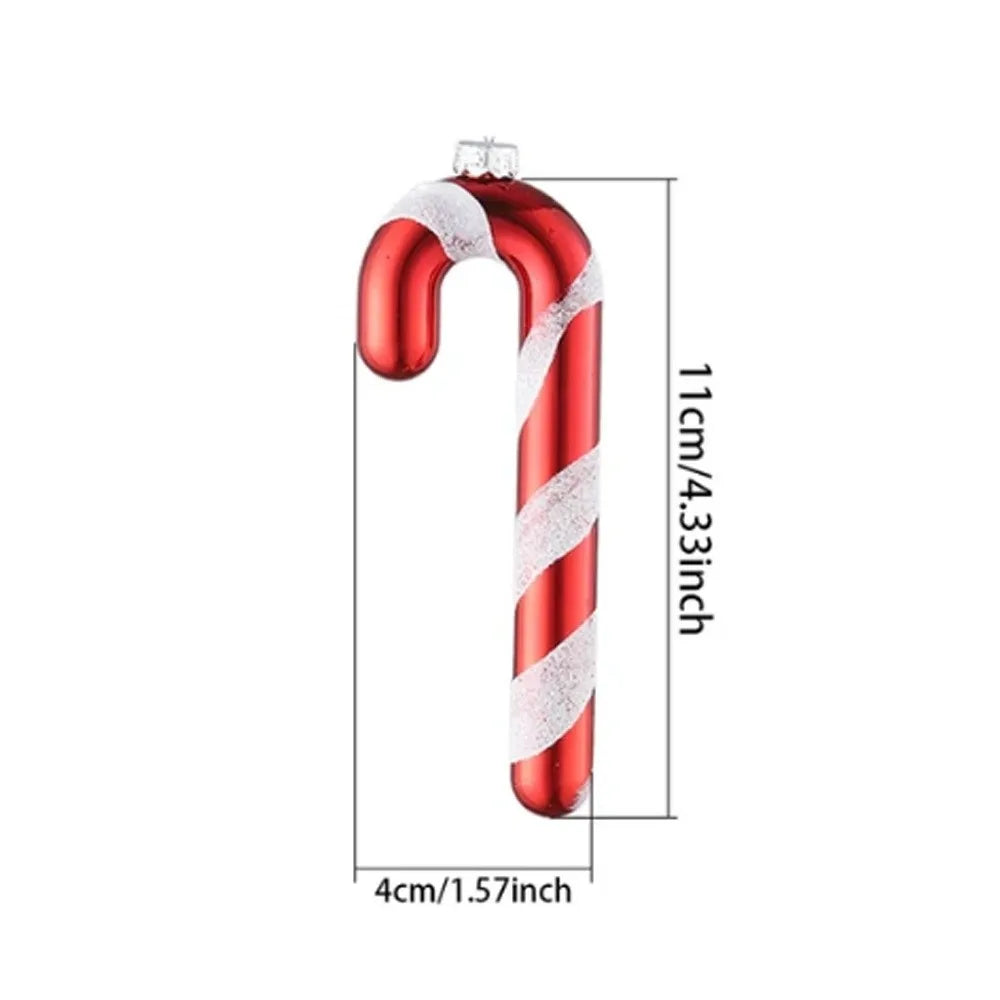 PVC Lollipop & Candy Cane Christmas Ornaments – Red & White