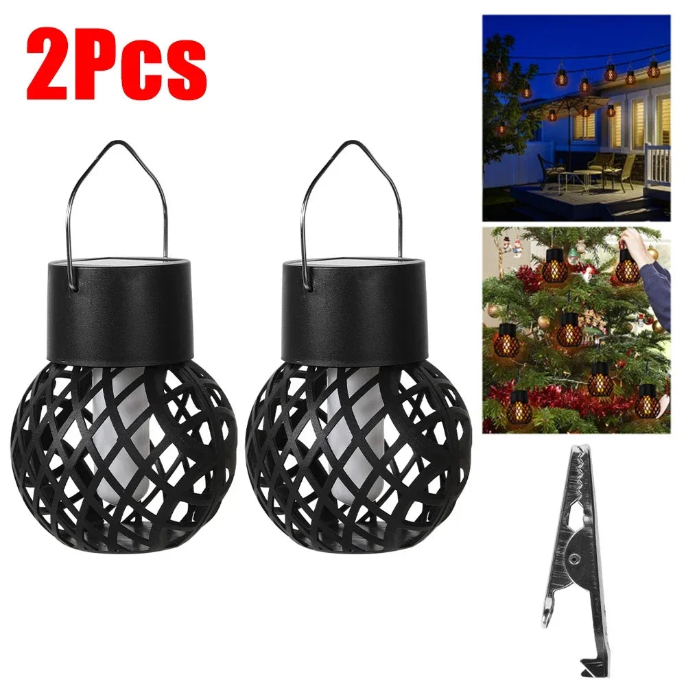 Solar Flame Hanging Ball Lamp – Waterproof Outdoor Decor 8-Pack