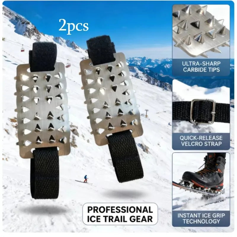 26-Tooth Stainless Steel Ice Cleats – Winter Shoe Spikes