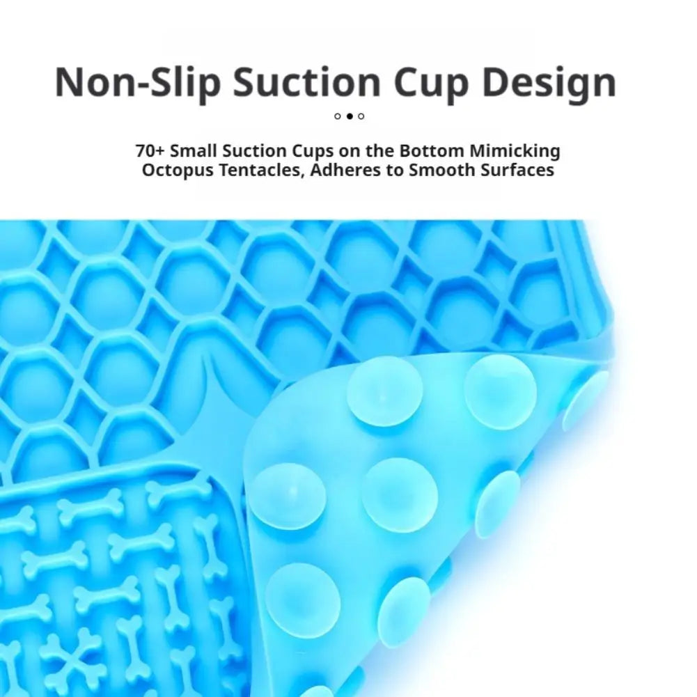 Silicone Pet Licking Mat – Slow Feeder & Bath Distraction Pad