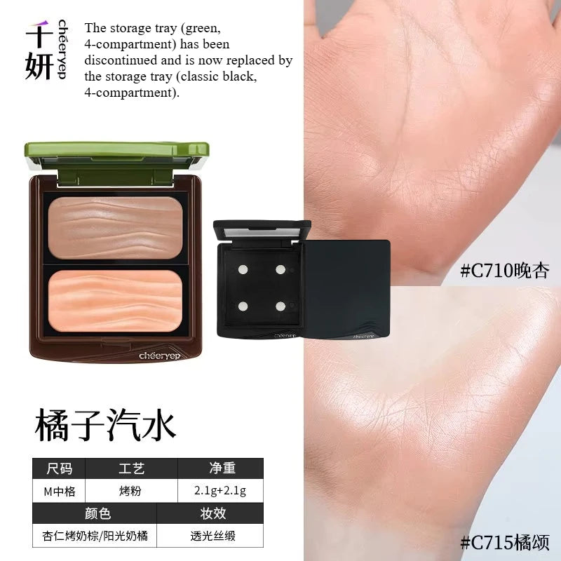 Spring Blooms Baked Blush & Highlighter Palette – Long-Lasting