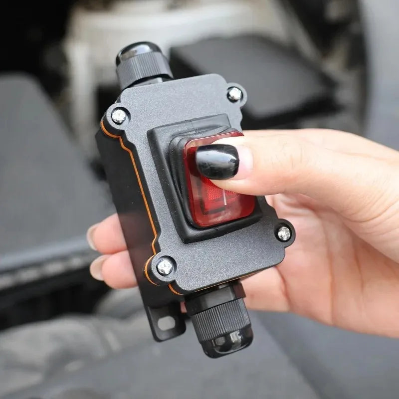 Waterproof Inline Rocker Switch 20A Heavy Duty Outdoor Cord Switch