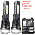 Rechargeable Zoomable LED Flashlight – 7 Modes, 2300 Lumens