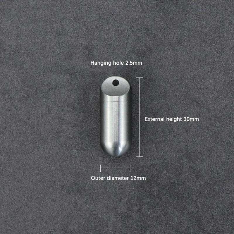 Waterproof Stainless Steel Capsule Pill Case – Mini EDC Holder