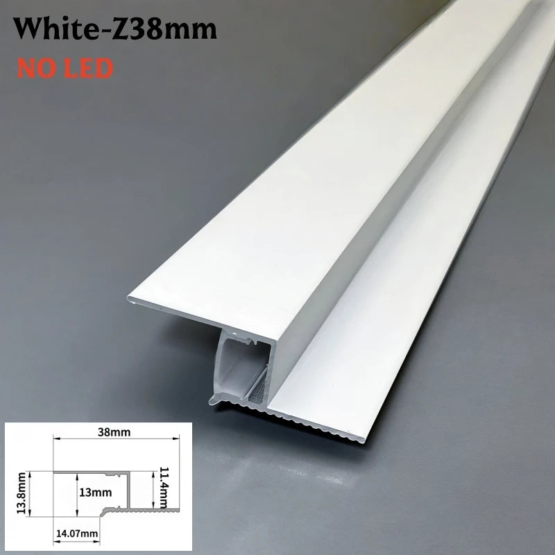 1M Shadow Gap LED Aluminum Profile – Recessed Ceiling Channel