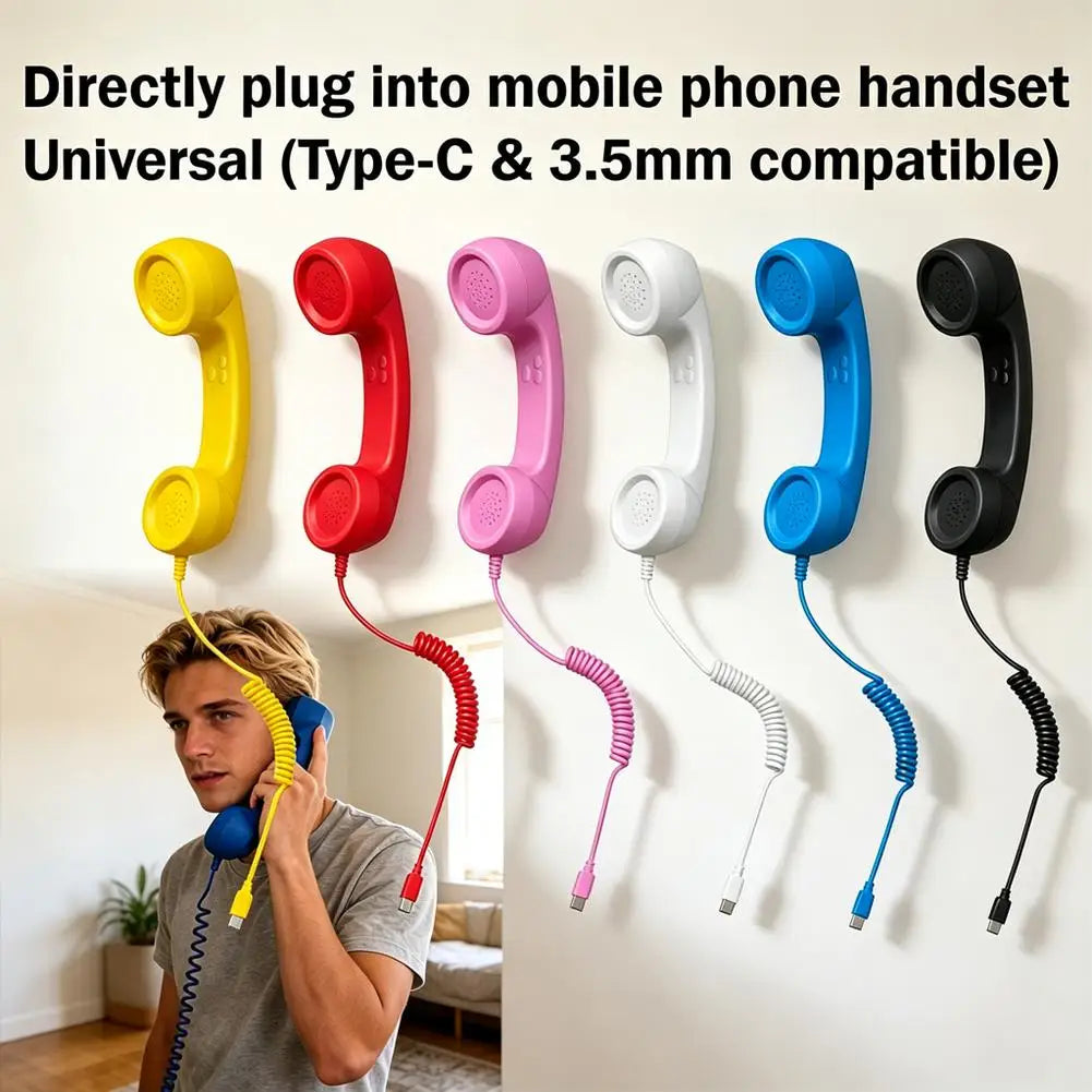 Retro Phone Handset Type-C Wired Receiver | SAMMY