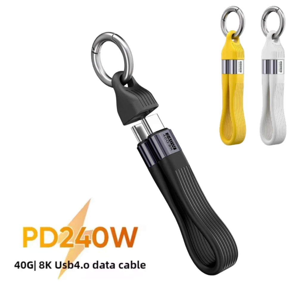 USB4 Keychain Cable 240W 40Gbps USB-C to USB-C | 8K Video