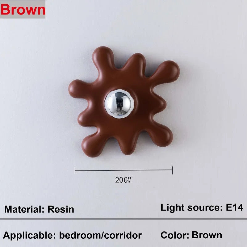 Sunflower Wall Lamp – Floral E14 Resin Sconce | Home Décor