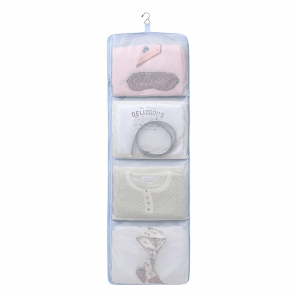 Hanging Clothes Organizer – Foldable Twill Fabric Multi-Pocket