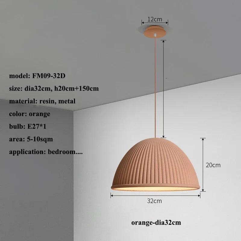 Wabi Sabi Semicircle LED Pendant Light | Modern Hanging Lamp