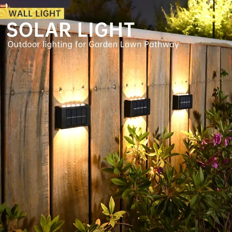 Solar Outdoor Wall Light IP65 Waterproof LED Up & Down Lamp