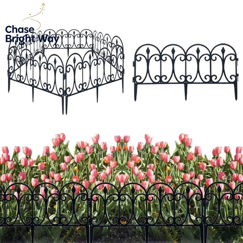 Decorative Folding Garden Border Fence – 5-Panel Set