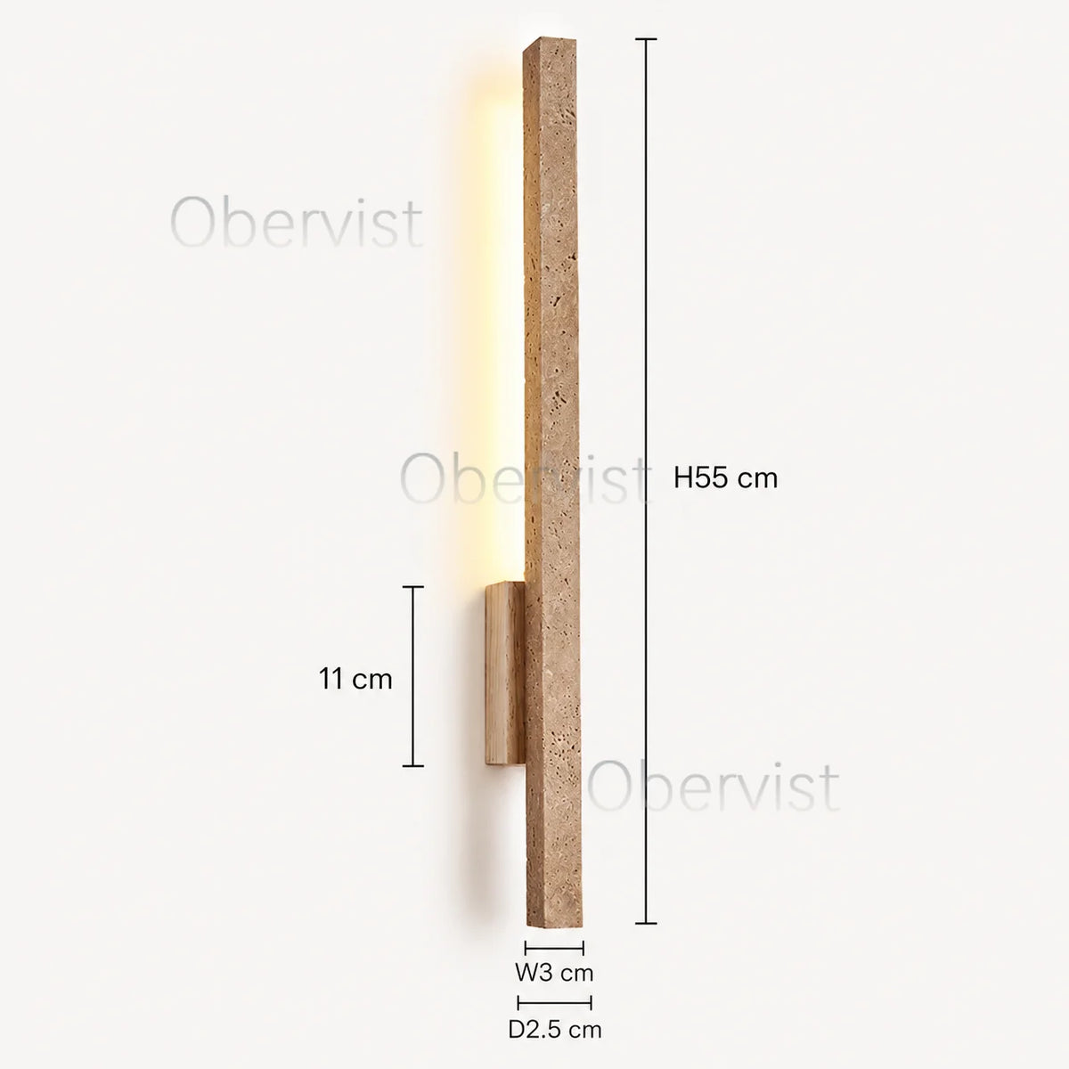 Wabi-Sabi Linear Wall Sconce – Sculptural LED Strip Light