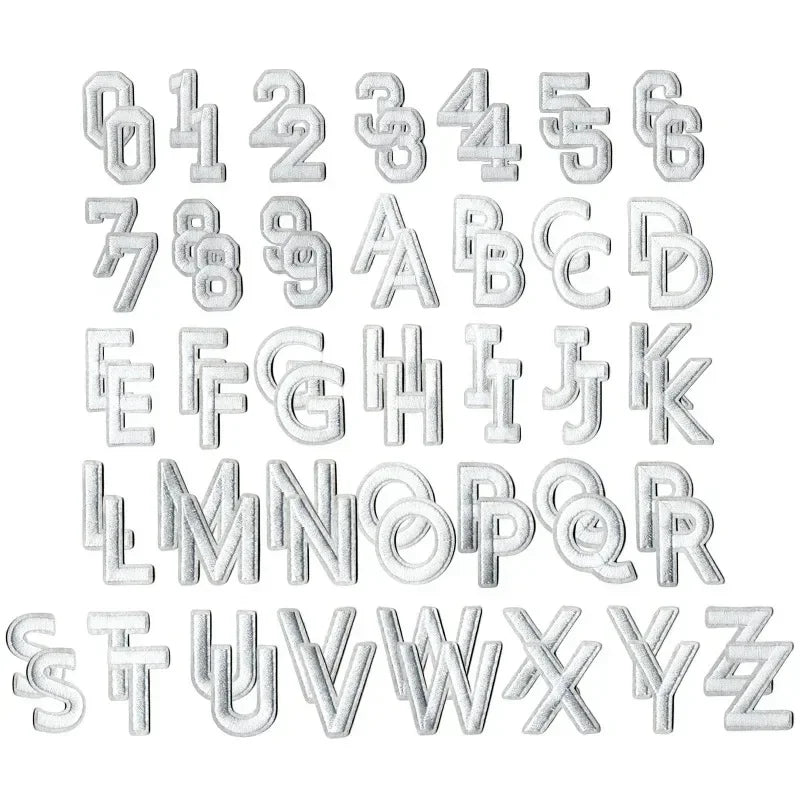 72-Piece Iron-On Letter & Number Patches – Full A-Z, 0-9 Set