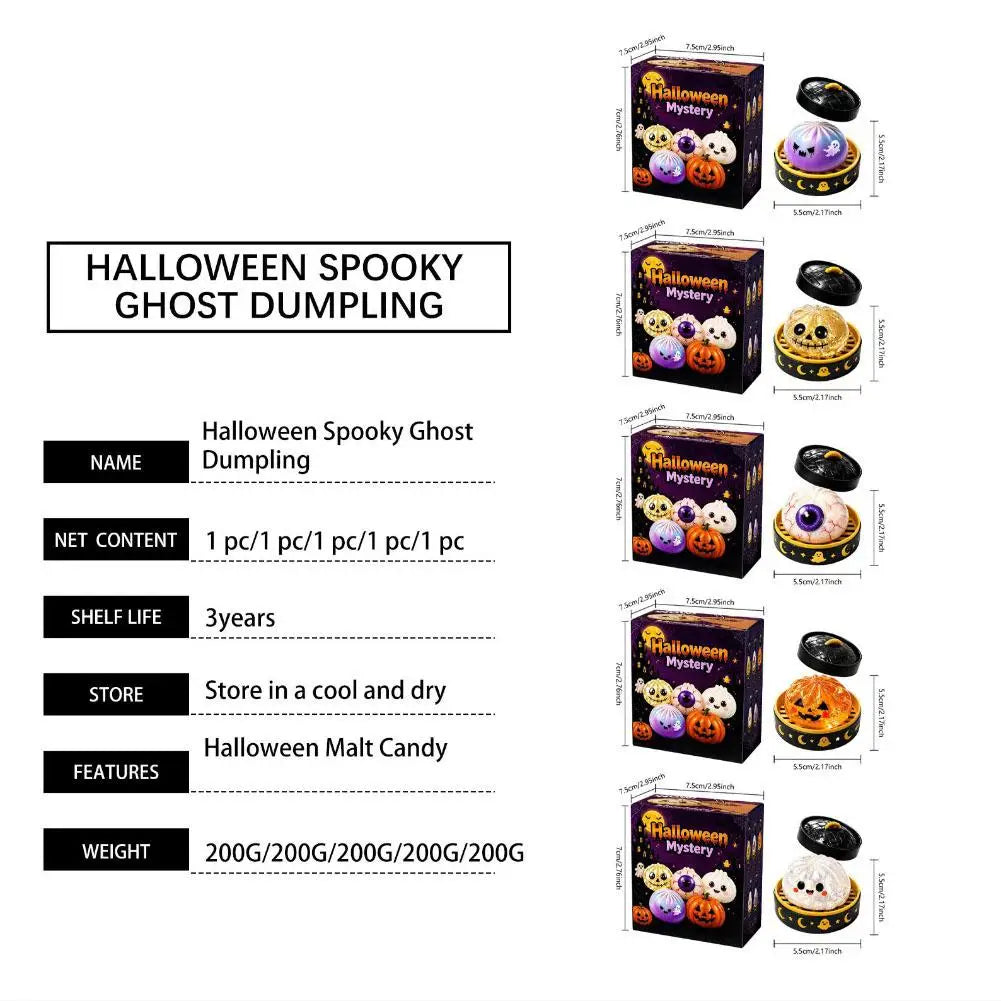 Halloween Ghost Dumpling Slow Rising Squeeze Fidget Toy