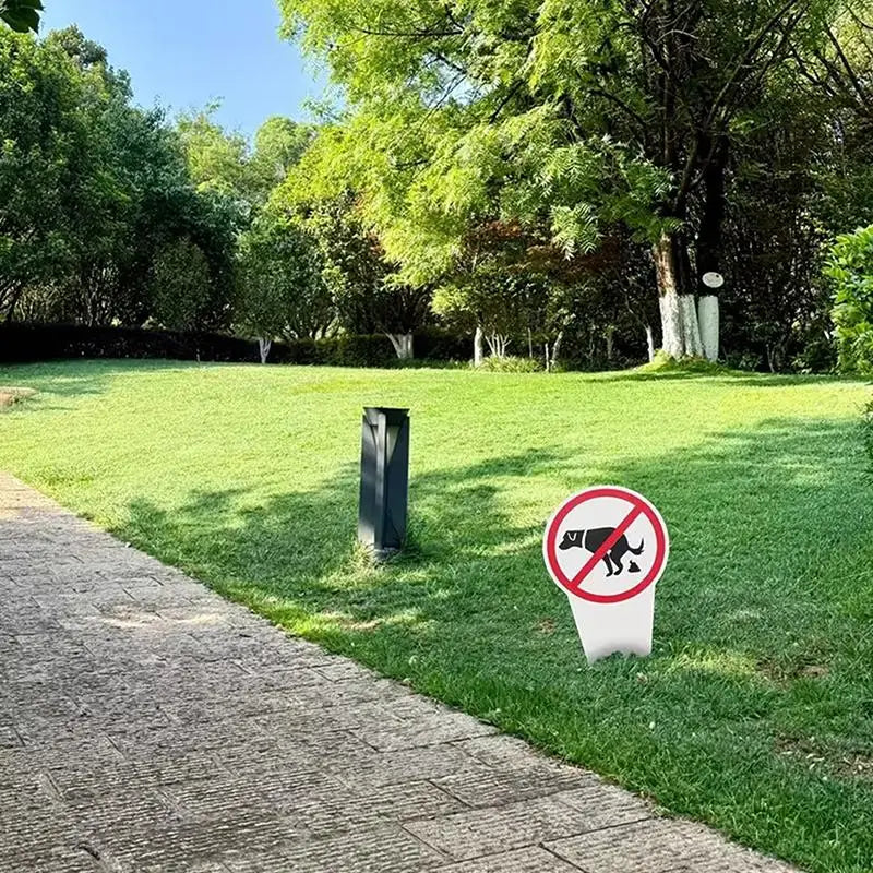 No Dog Poop Waterproof Yard Sign | Garden Stake Warning Sign