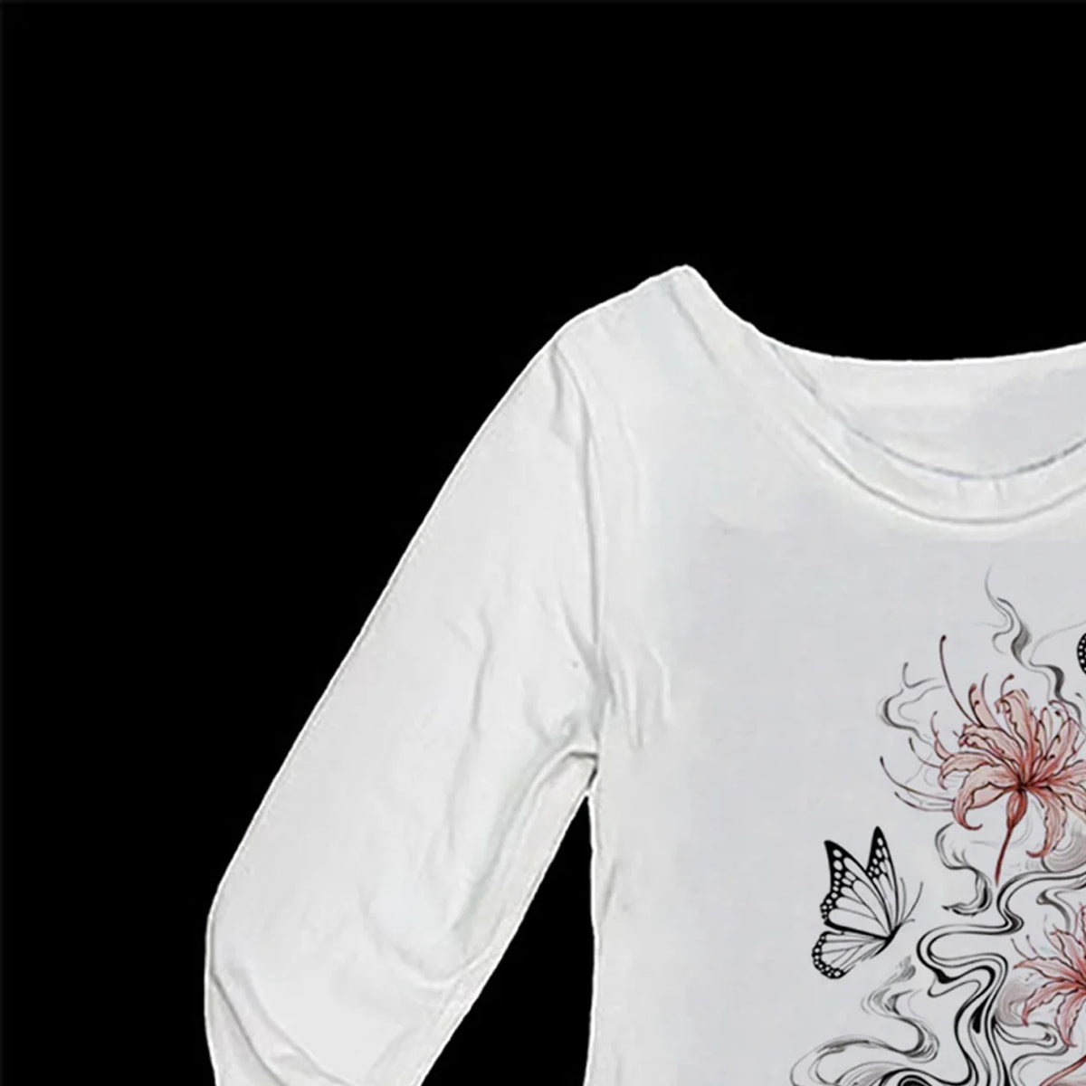 Y2K Retro Long-Sleeve Skinny Top – 90s Fairy Emo Tee