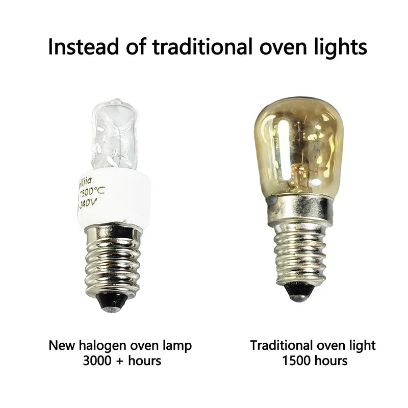E14 Halogen Oven Light Bulb 25W/40W – 500°C Heat Resistant