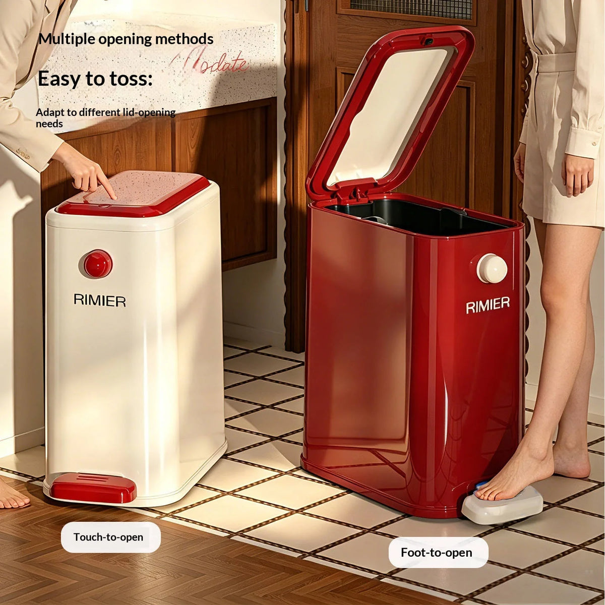 Slim Foot Pedal Trash Can – Space-Saving Narrow Waste Bin