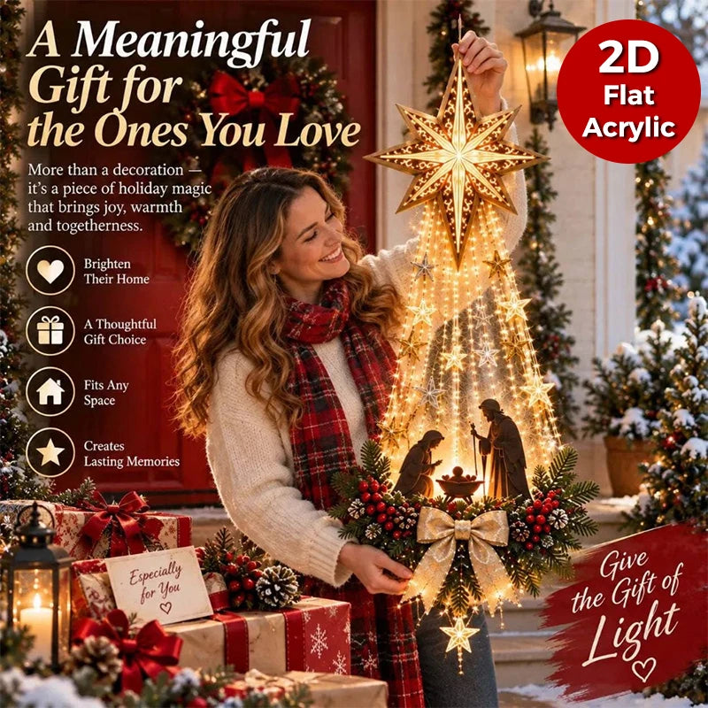 Christmas LED Cascading Waterfall Wall Light | Warm White Glow