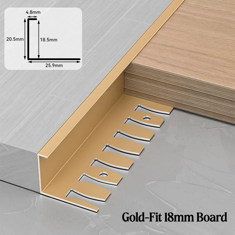C-Shape Aluminum Stair Nosing Edge Banding Strip | Bendable