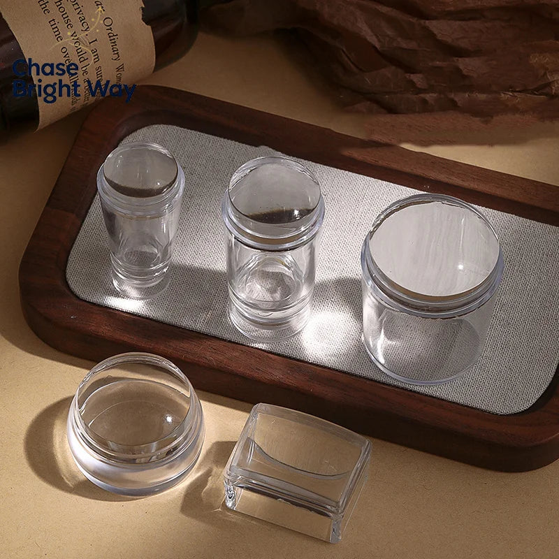 Silicone Nail Art Stamping Kit – Plate, Scraper & DIY Manicure