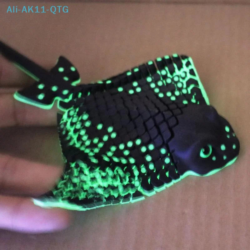 3D Printed Luminous Manta Ray Toy – Flexible Sea Creature Figurine