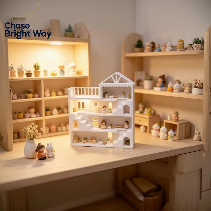 Mini House Display Shelf for Figurines & Blind Box Collectibles