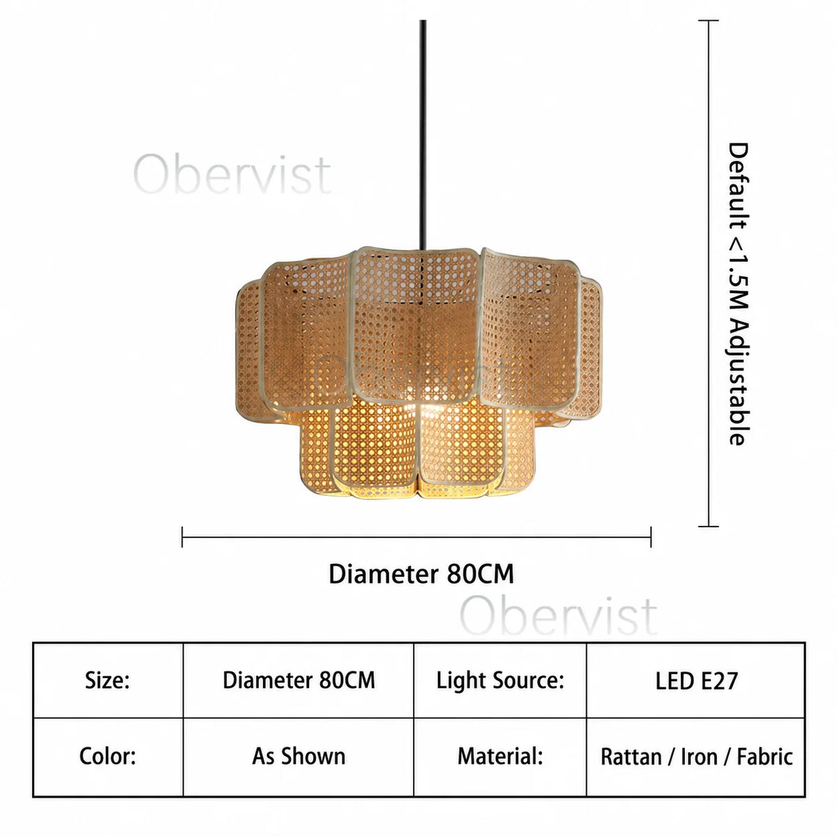 Wabi Sabi Rattan Pendant Light – Boho Hanging Ceiling Lamp